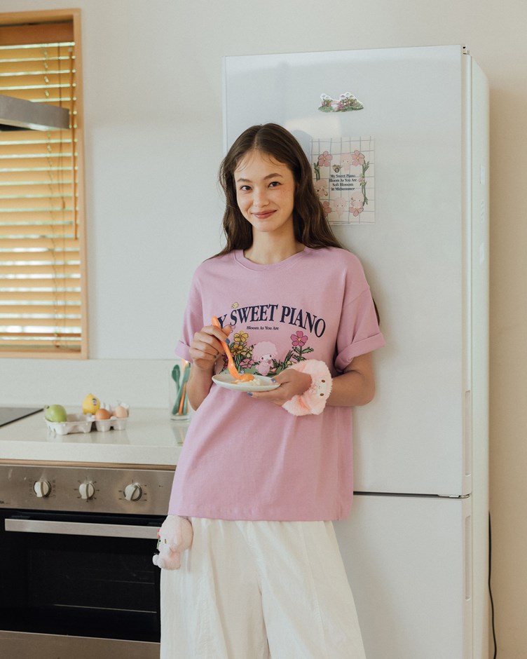My Sweet Piano系列花園印花TEE