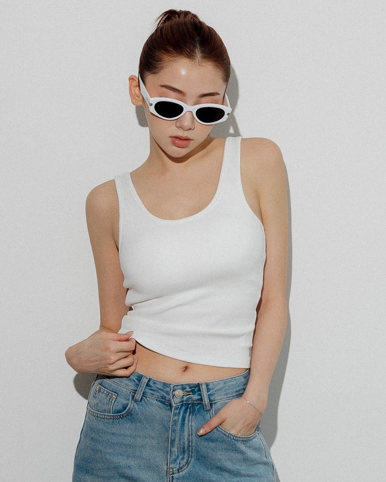 mi金屬標羅紋BRA TOP