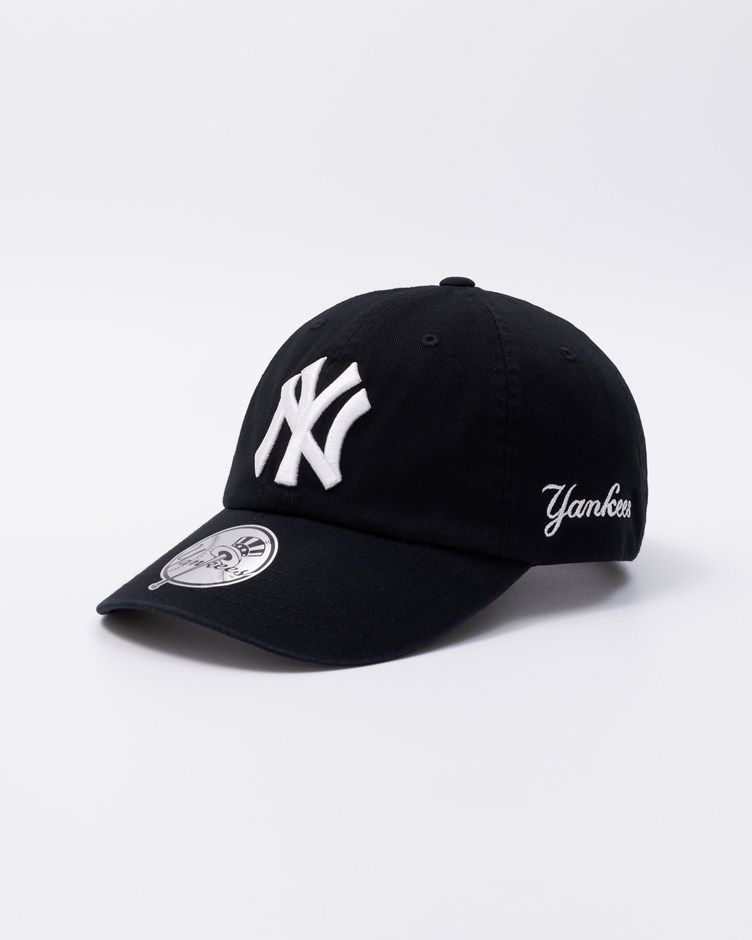 MLB 可調式軟頂棒球帽 (紐約洋基隊-黑)