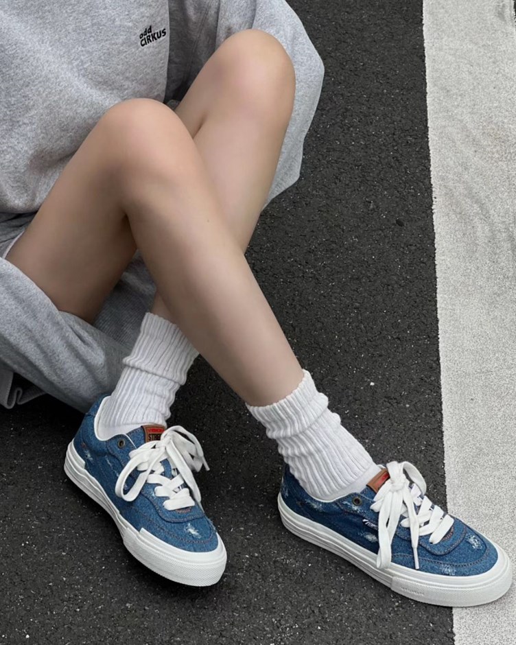 Vision Street Wear FLAT-TOP 復古街頭滑板鞋 牛仔藍