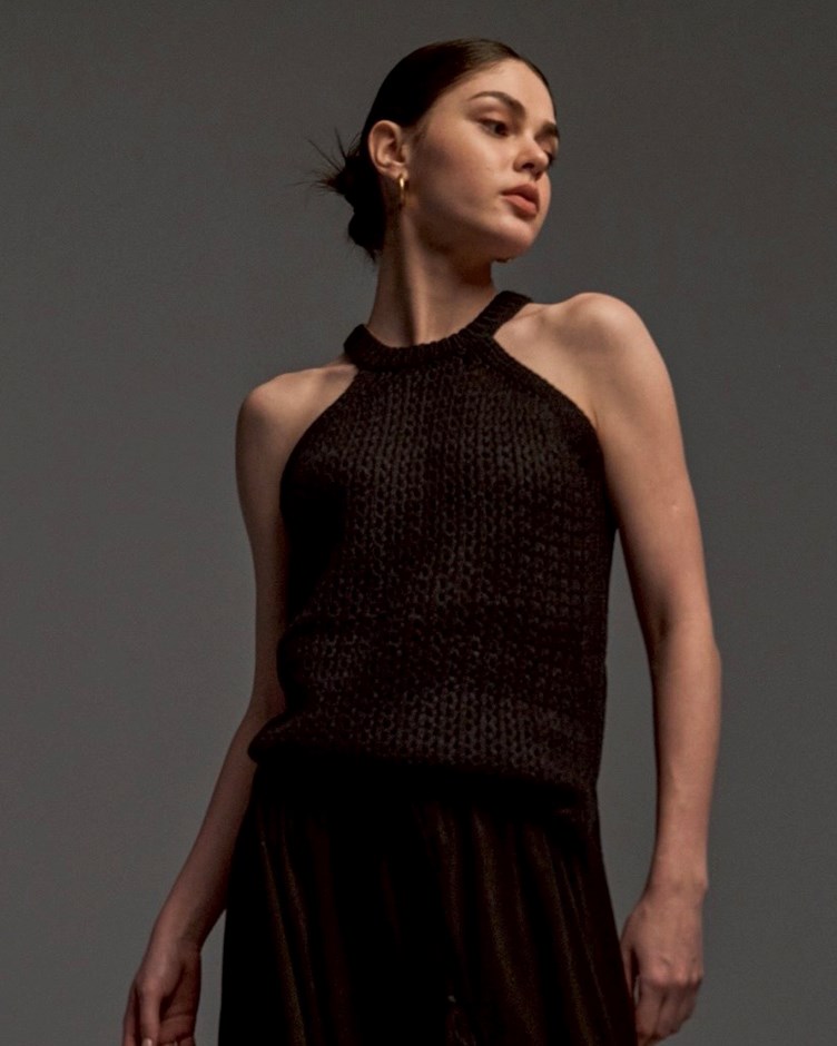 Halterneck Knitted Top