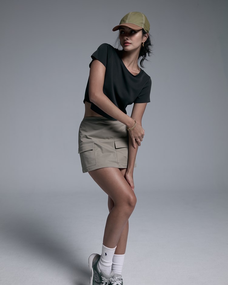 機能性口袋棉質短裙