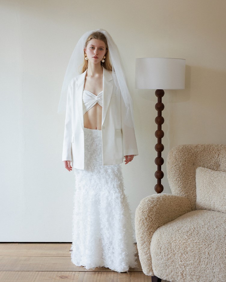 層次銀蔥網紗長裙