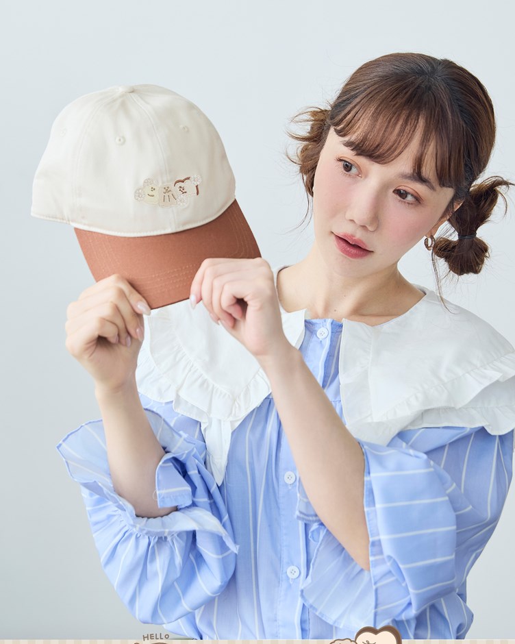 【Paidal】花朵電繡跳色棒球帽