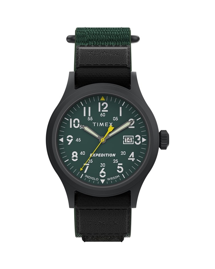 遠征系列 戶外手錶 綠色織物黏式錶帶_40mm