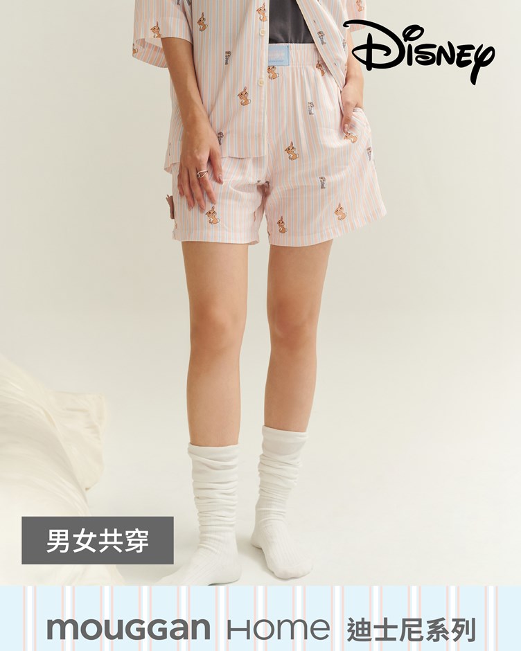 DISNEY系列中性條紋短褲