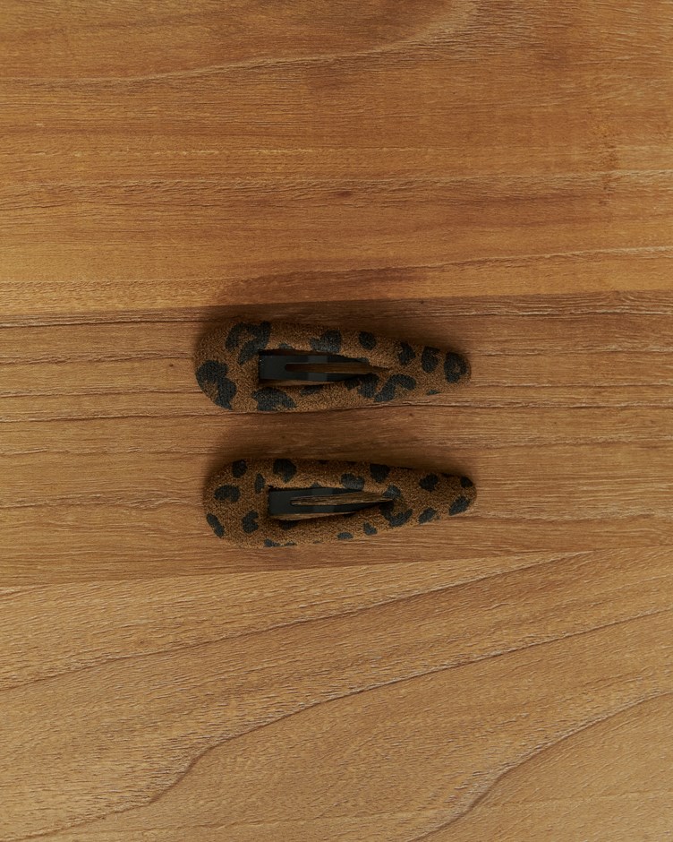 時髦絲絨小髮夾(一對)