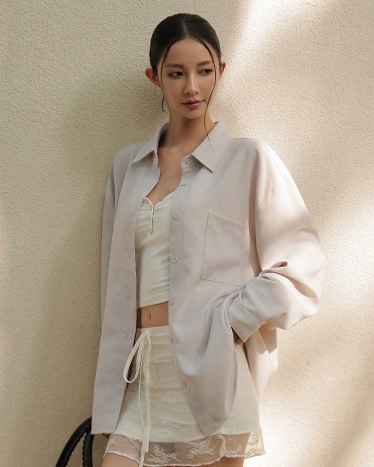 天絲亞麻口袋襯衫