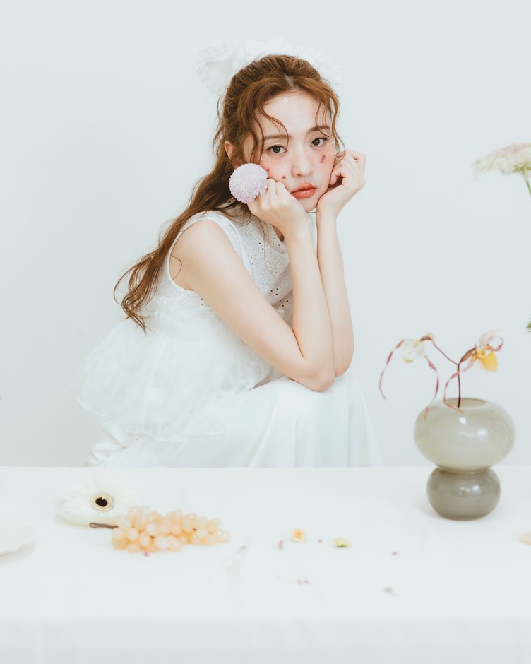 立體網紗花朵細肩背心