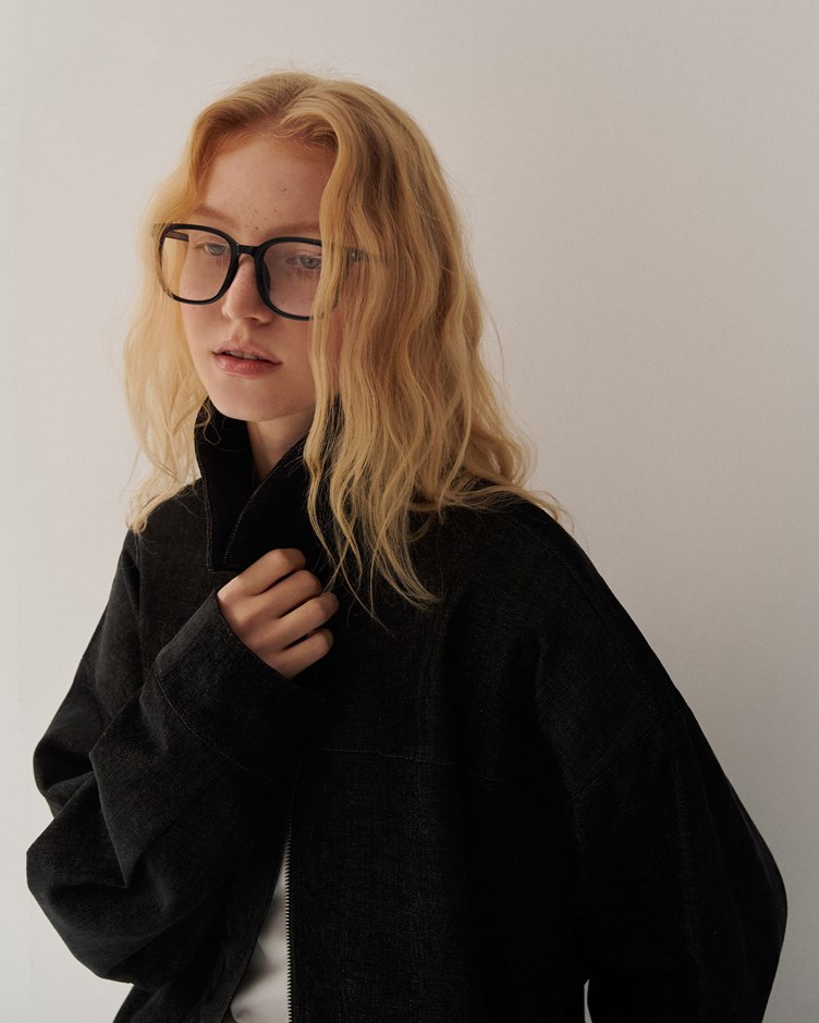 絨面斜紋翻領夾克外套