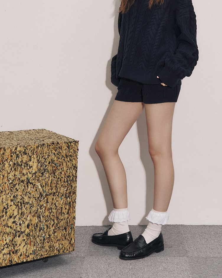 麻花針織合身短褲(ME.)