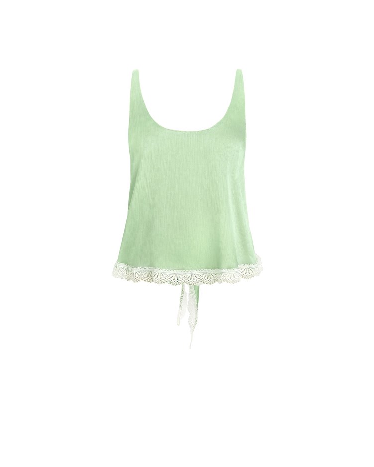 lace v cut top