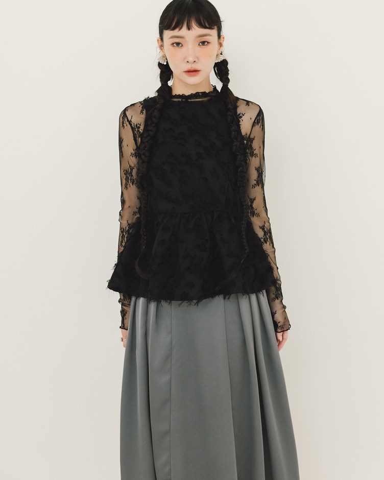 輕盈羽毛後綁帶美背上衣