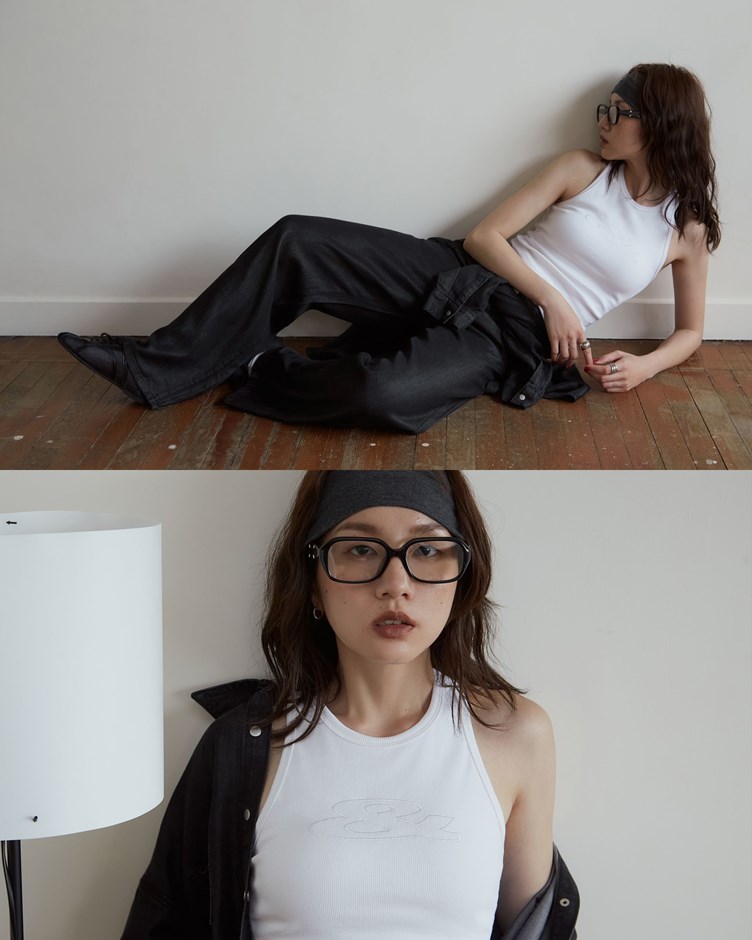 & IN THING水洗刺繡削肩BRA TOP