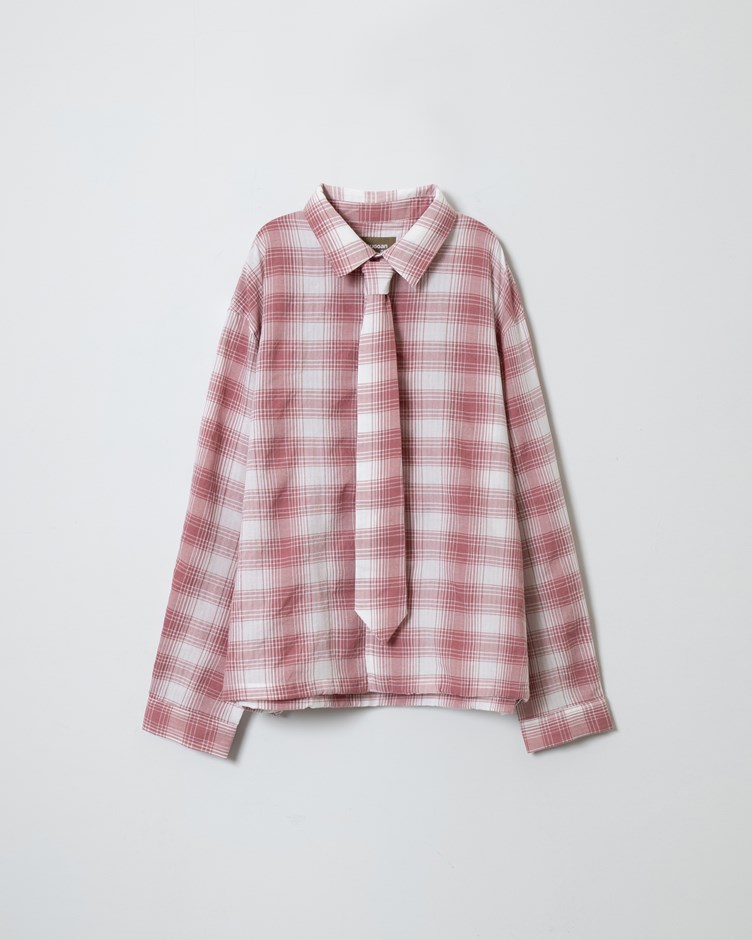 復古棉質格紋襯衫