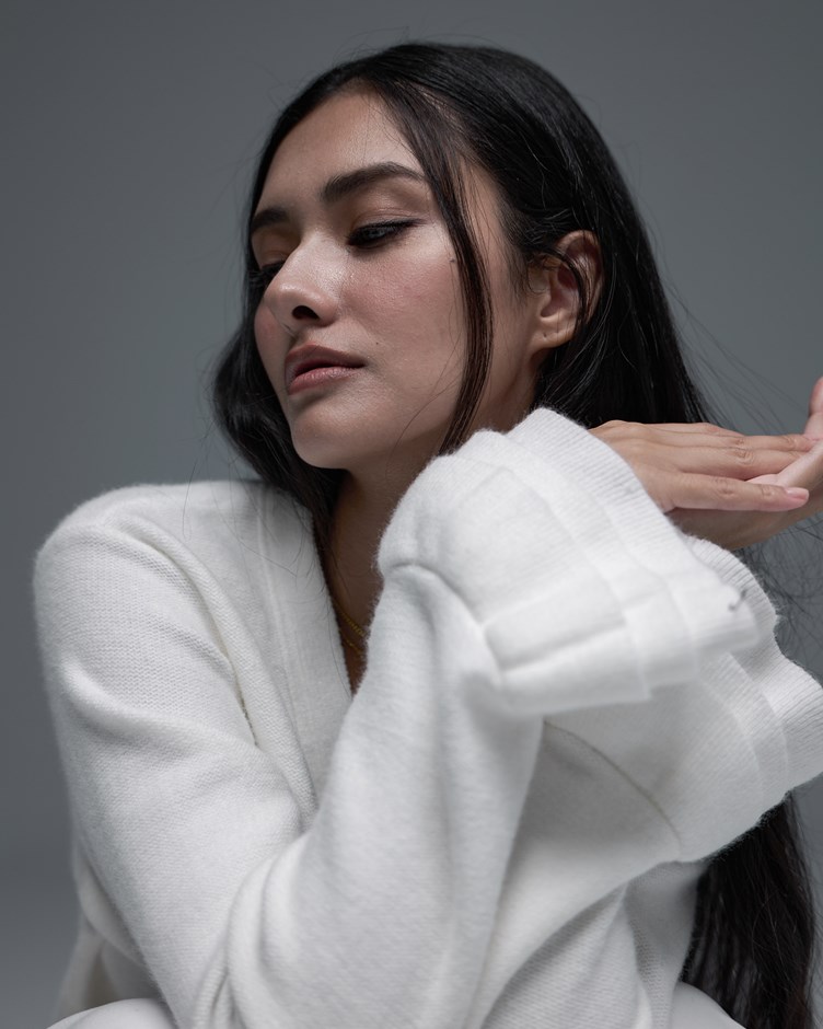 柔暖荷葉層次感針織外套