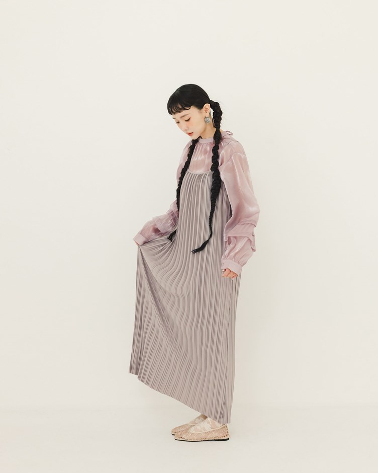 平領細褶細肩帶洋裝 2.0  (購買此款+任一商品｜最高整單再85折)