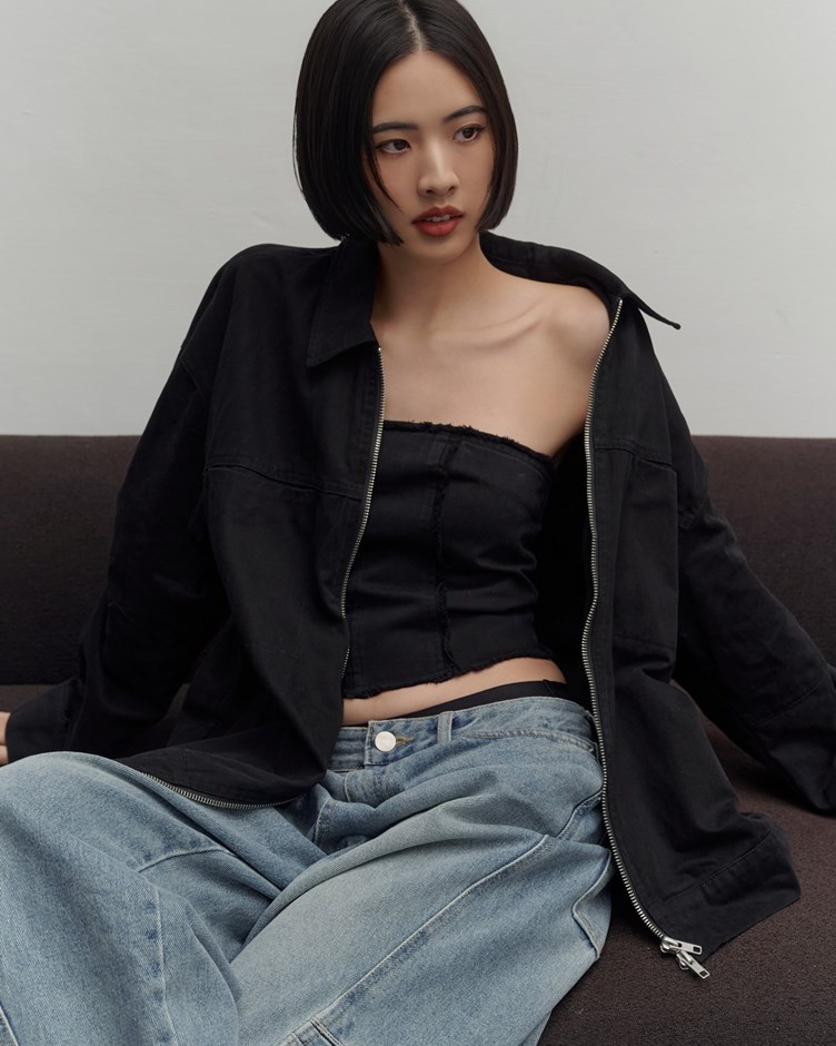 水洗感丹寧夾克外套