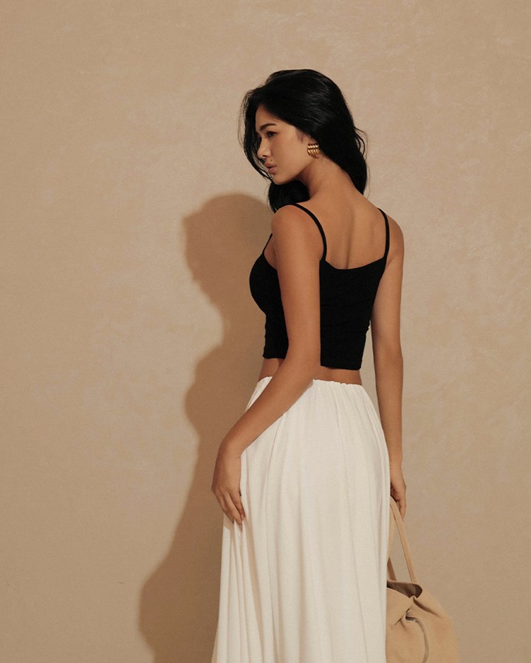 坑條磨毛細肩帶BRATOP(The Elaru label 聯名款-Ruby)