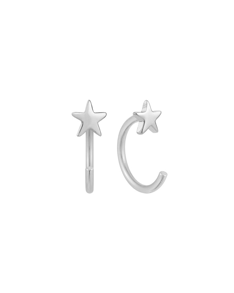J&CO. JEWELRY Little Star 純銀星星C型耳環