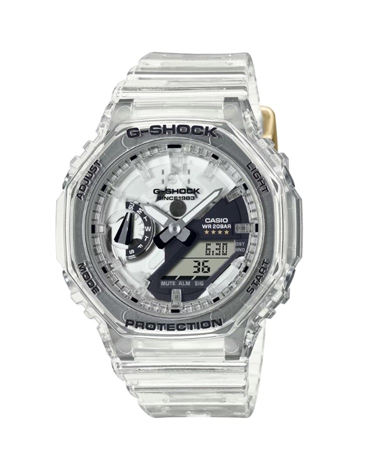 G-SHOCK 40週年限定 獨特透視錶面 半透明 八角形錶殼_42.9mm