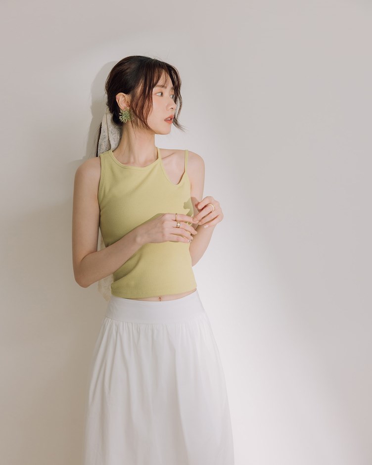 PROJECT.M 不對稱造型羅紋BRA TOP