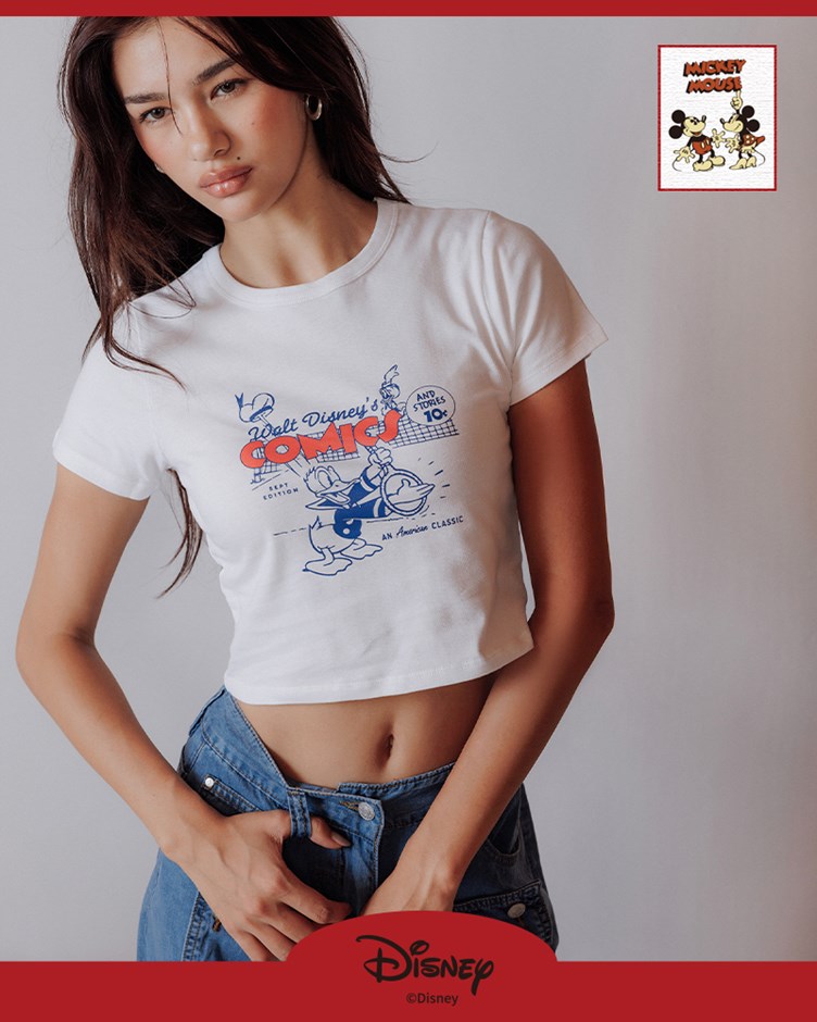 復古米奇與好朋友短版TEE(Disney系列)