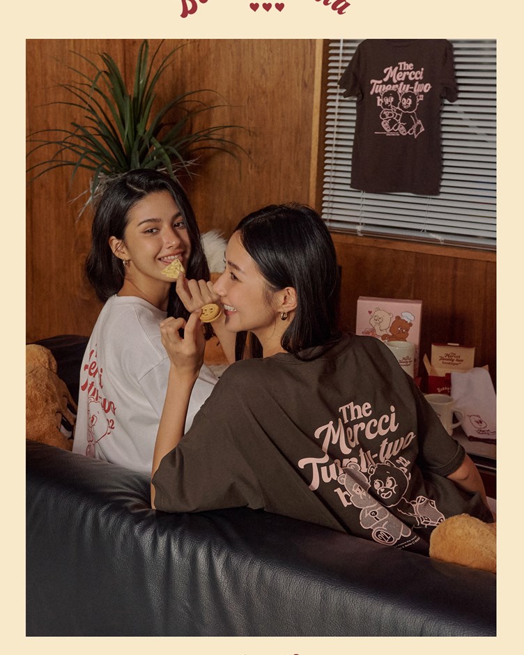 Bobby&Bella熊印刷oversized TEE(Unisex)