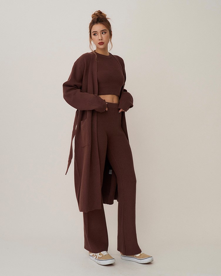 cozy hugging knit pants