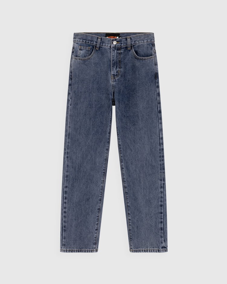 SLIM FIT CONTRAST STITCH JEANS