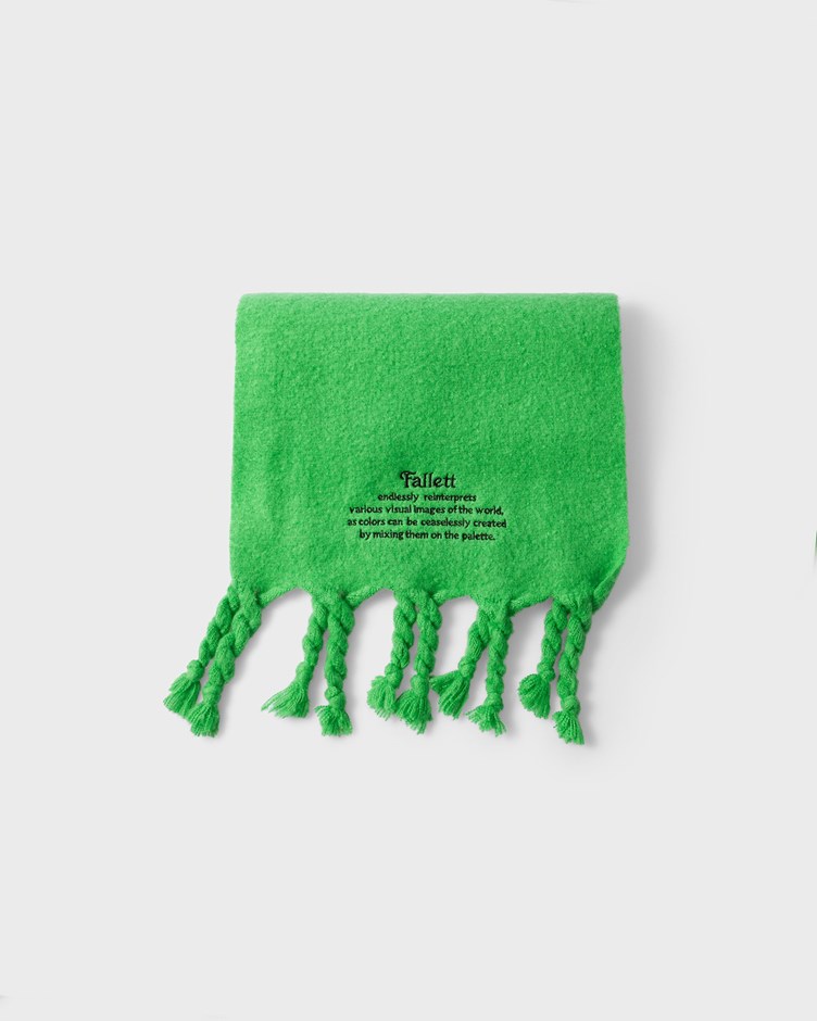 Fallett-刺繡LOGO圍巾-綠