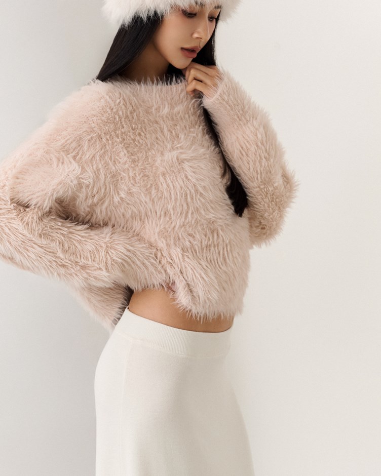 親膚仿貂毛針織上衣