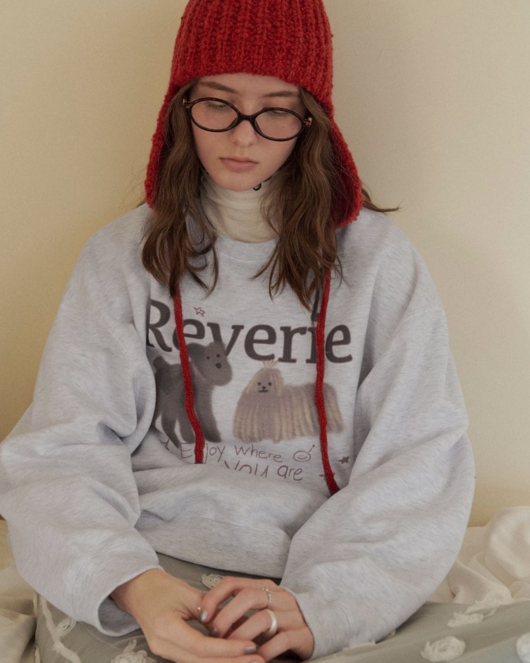 狗狗貓貓標語刷毛大學TEE