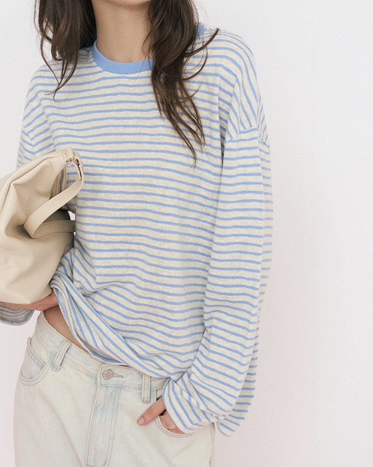 橫紋長袖上衣