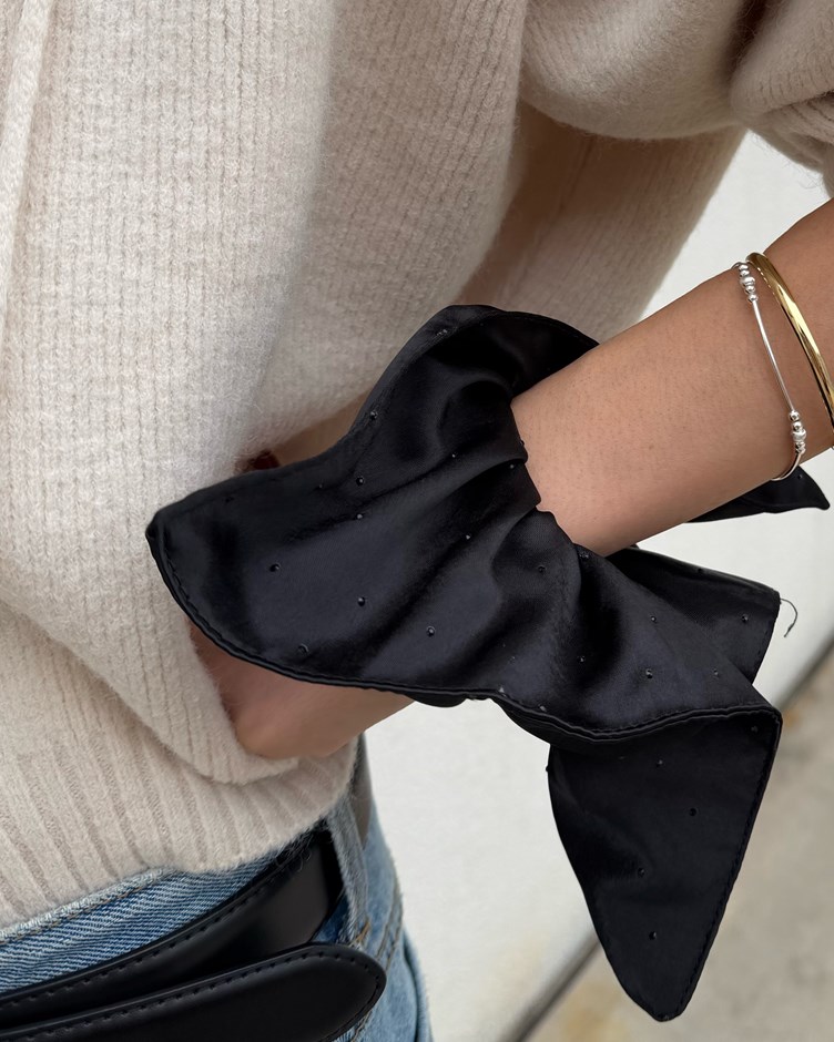 光澤緞面方型髮圈