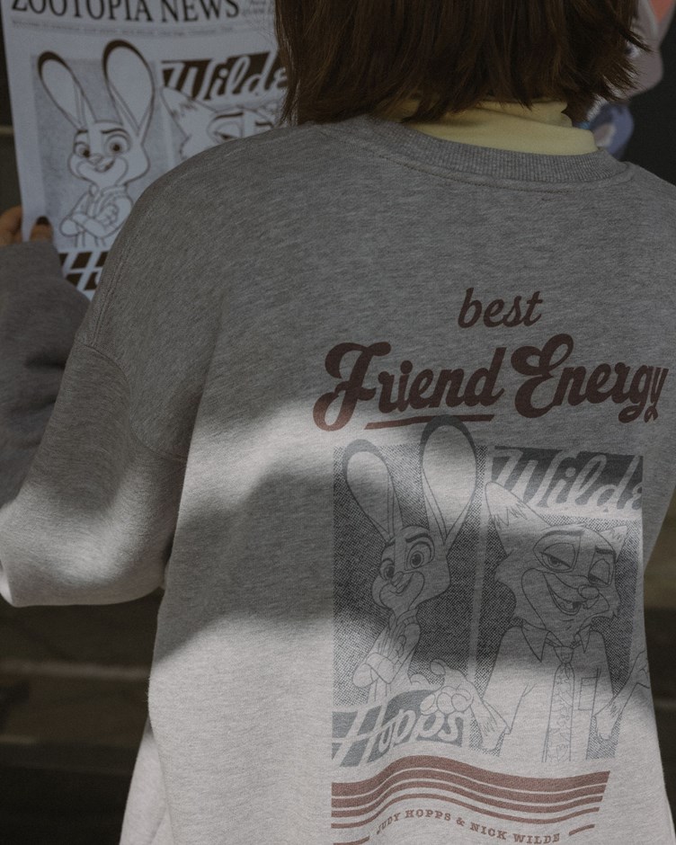 動物方城市2系列 BEST FRIEND ENERGY圓領大學TEE