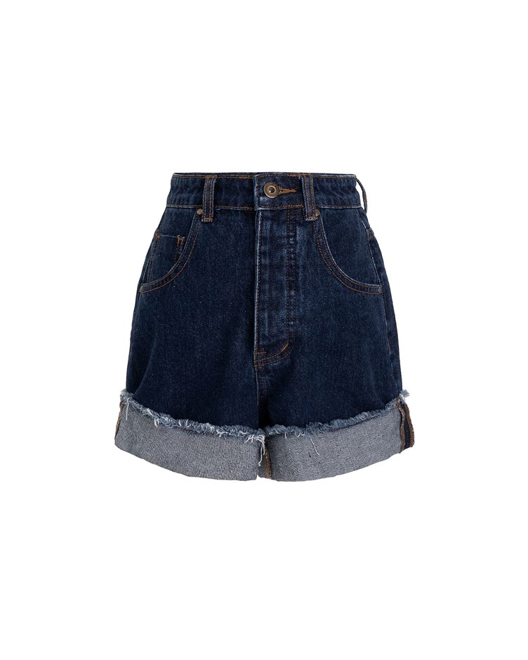 devastation denim shorts