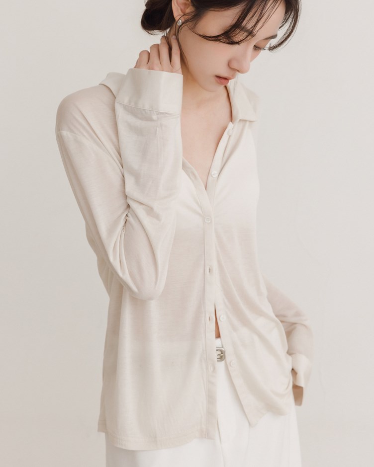 裸感天絲面膜襯衫