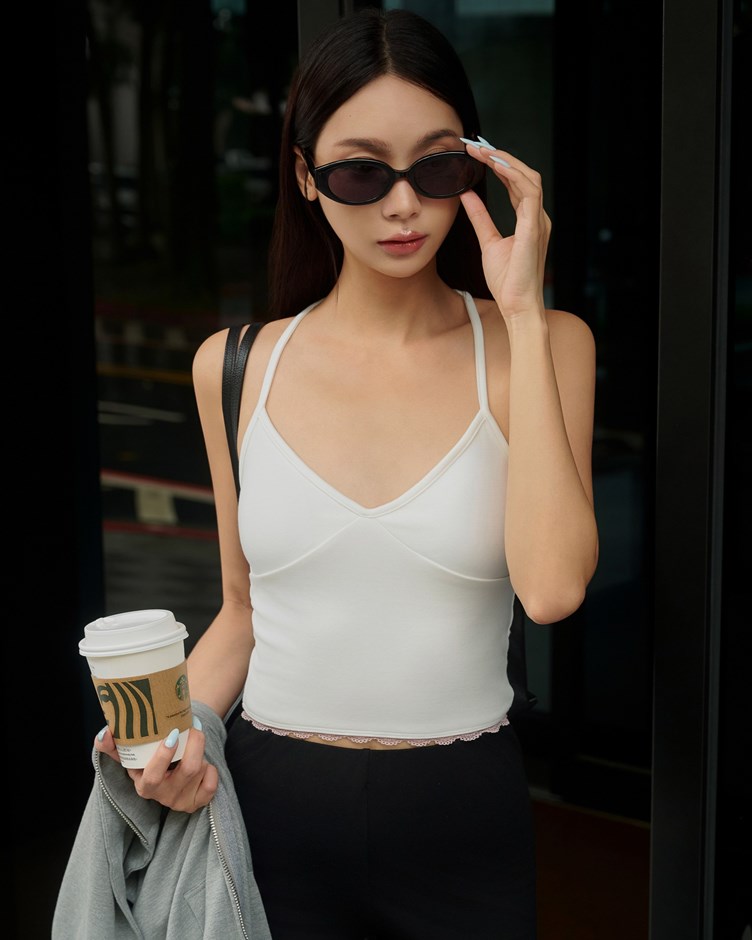 日常厚磅柔棉細肩BRA TOP背心