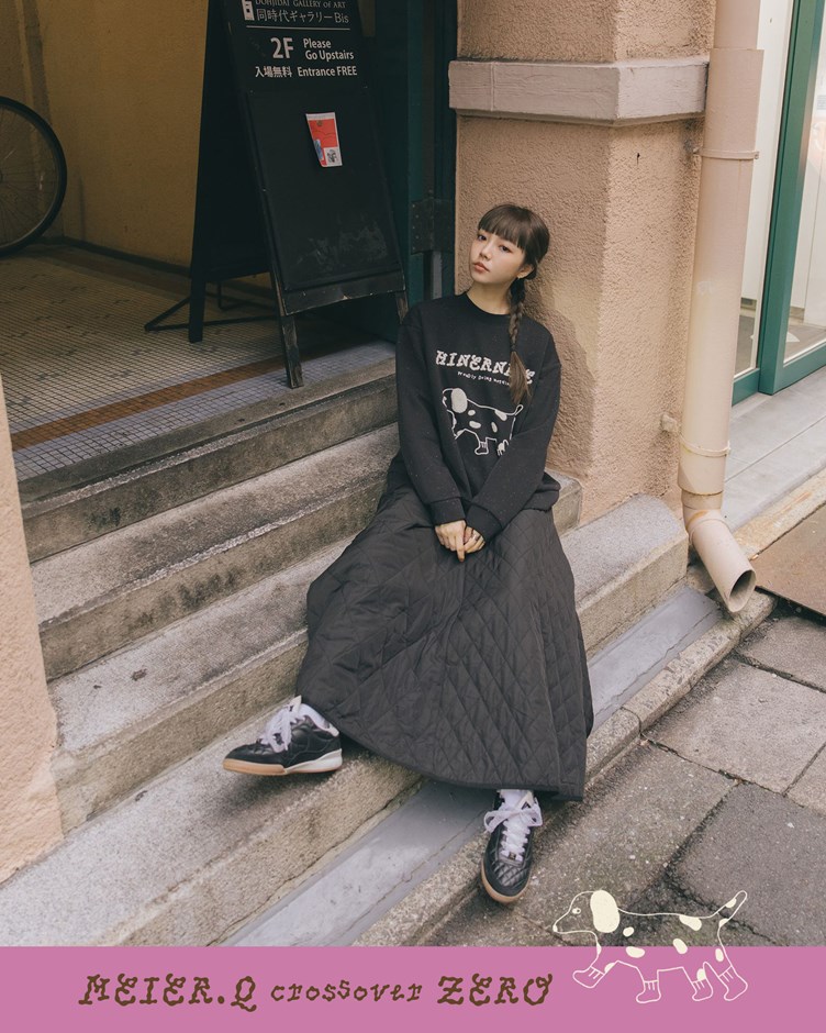 zero-彩點刺繡狗狗大學TEE