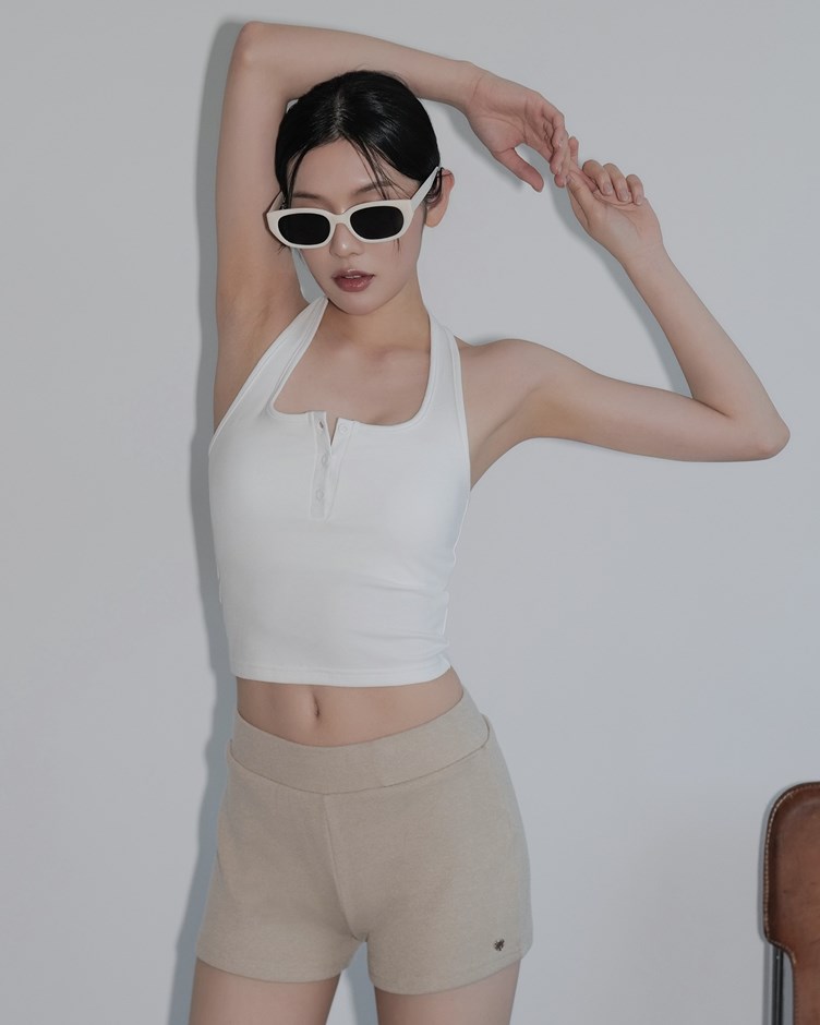 mi涼感開釦繞脖美背BRA TOP背心