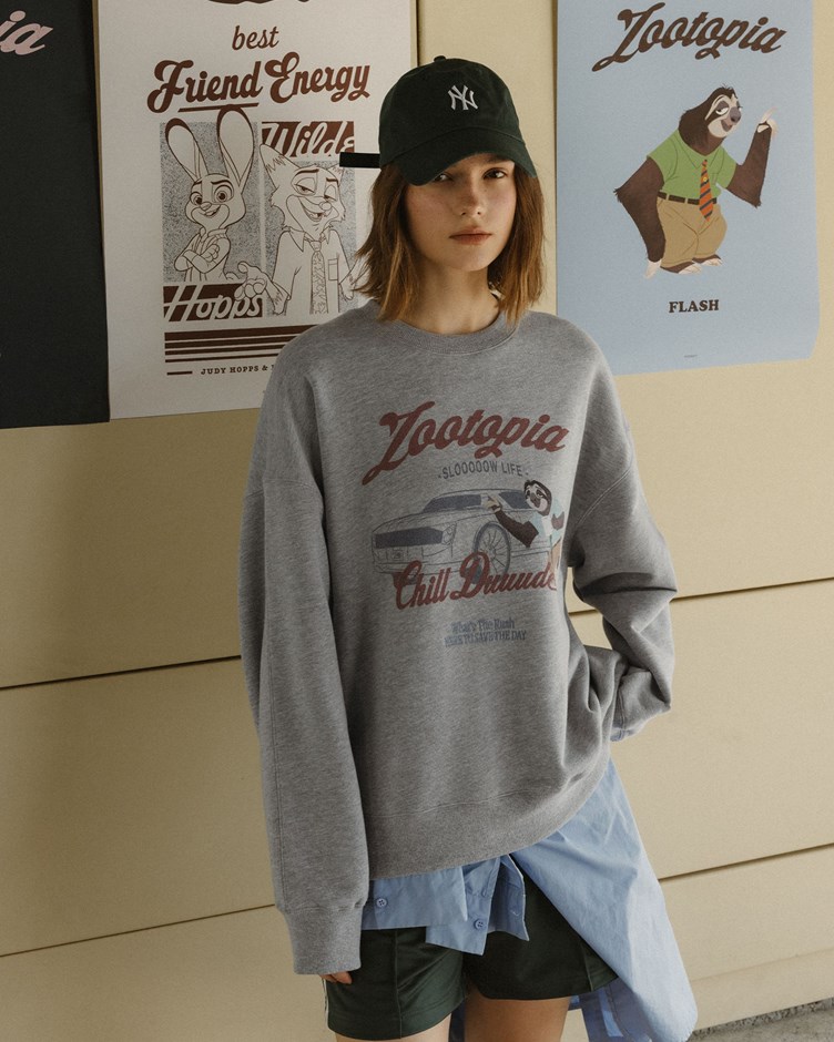 動物方城市2系列 FLASH 斑駁圓領大學TEE