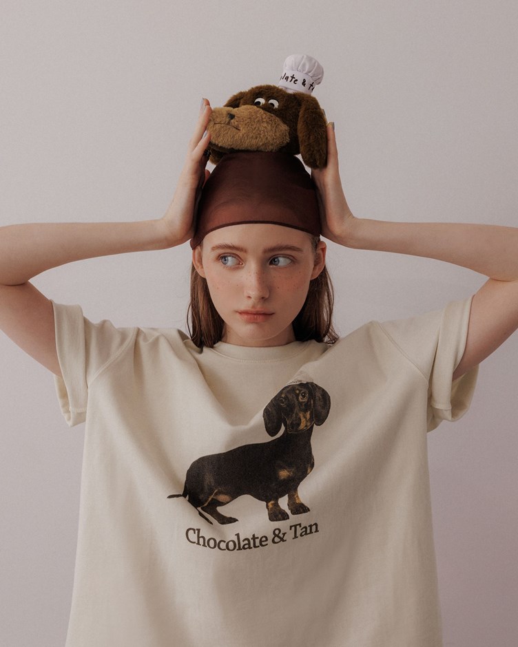 CHOCO小廚師臘腸狗厚磅TEE