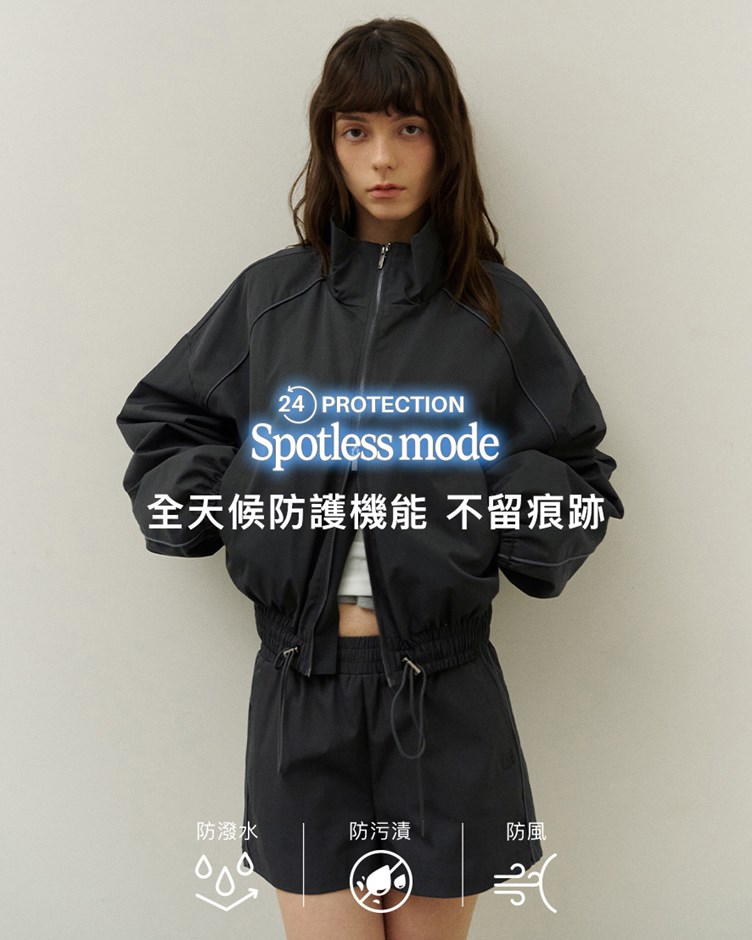 品牌LOGO抗污防潑水翻領防風夾克
