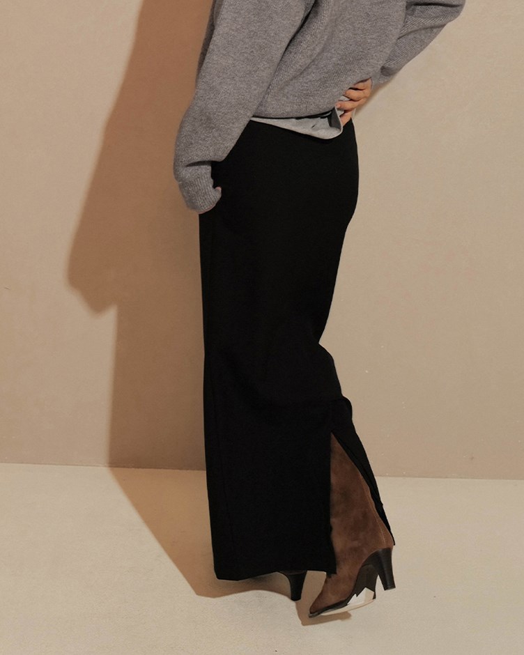 質感西裝直筒長裙(The Elaru label 聯名款-Ruby)