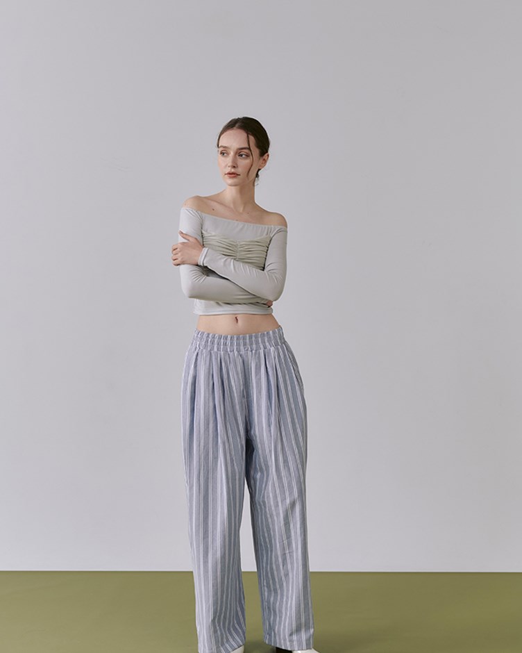 off the shoulder seashell top