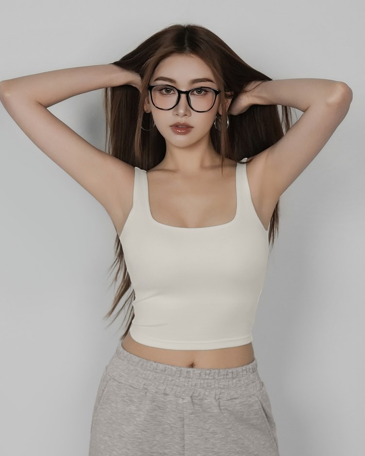 冷霜莫代爾方領美背BRATOP