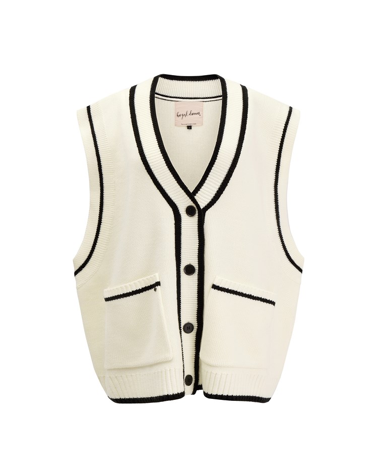 rim wire knit vest