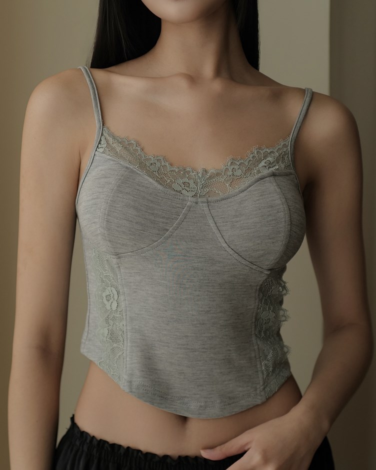 柔感立體胸線蕾絲BRA TOP