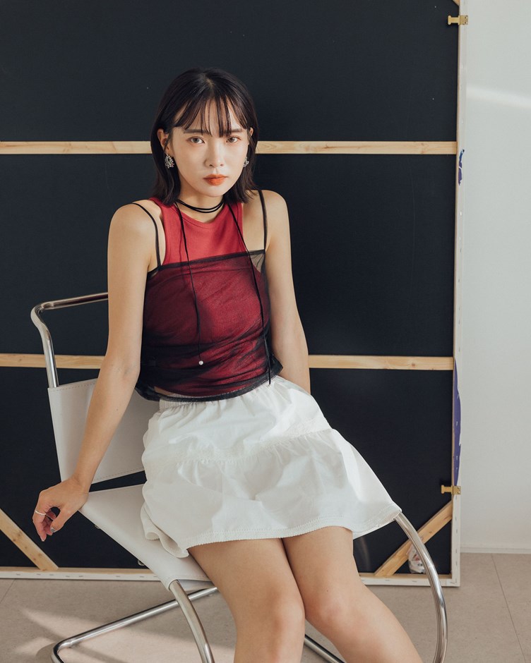PROJECT.M 直羅紋削肩BRA TOP